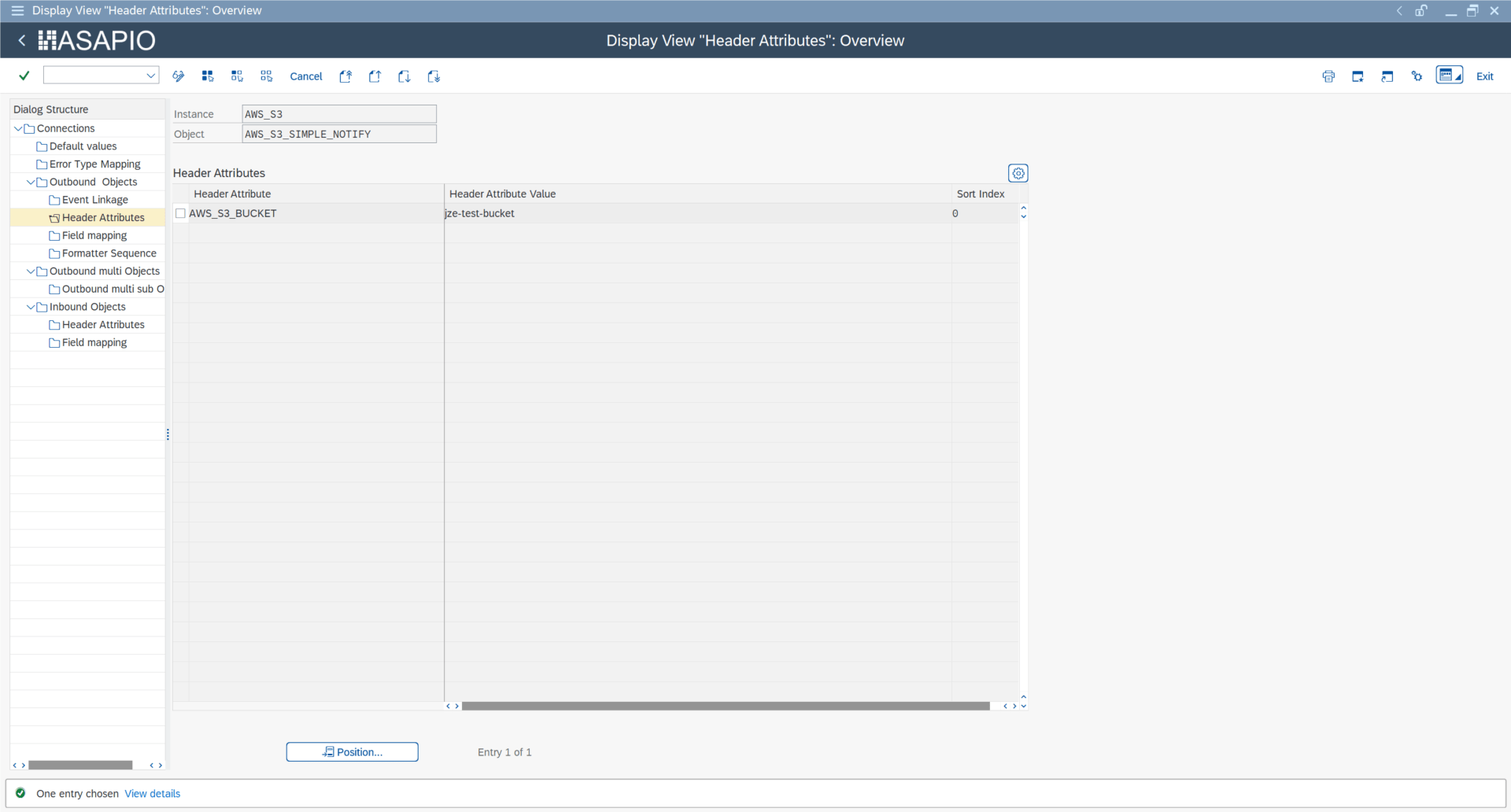 AWS outbound object detail