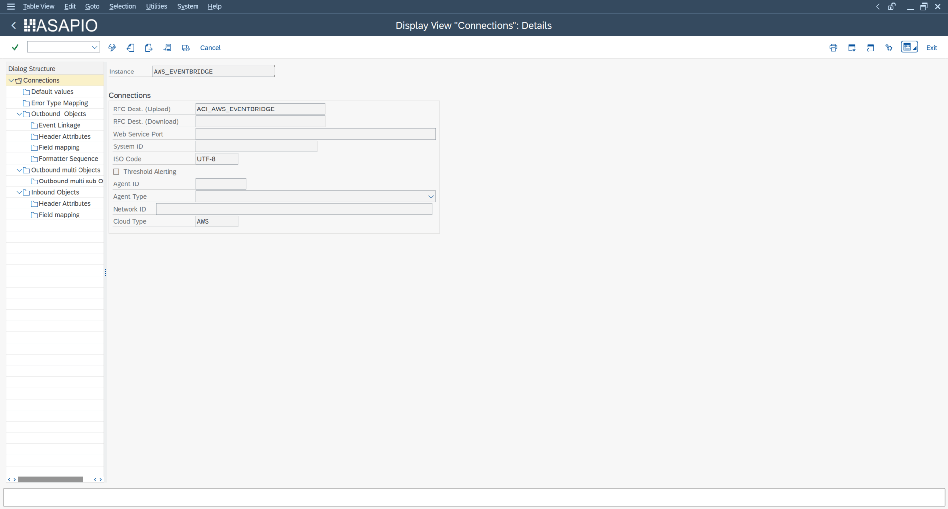 AWS cloud adapter configuration