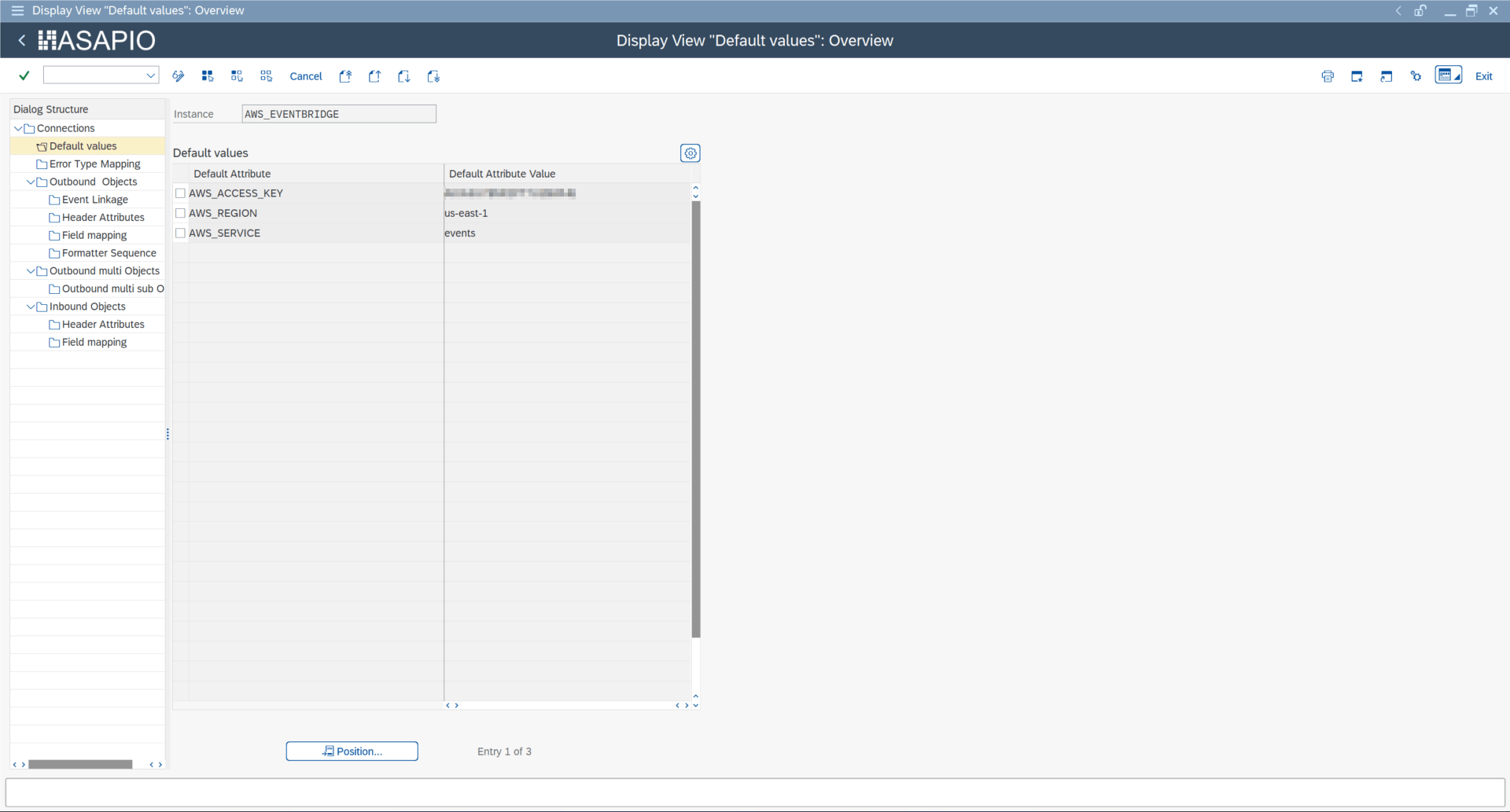 AWS connection instance