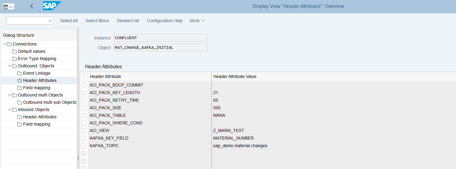 Packed Load header attributes on the outbound object