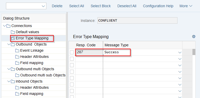 Error Type Mapping — HTTP response code 207 mapped to Success