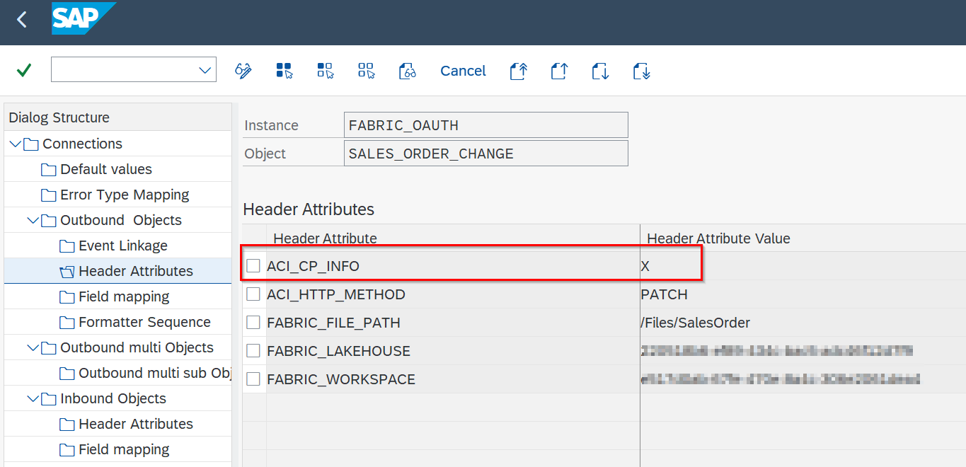 Predefined content deployment for Fabric