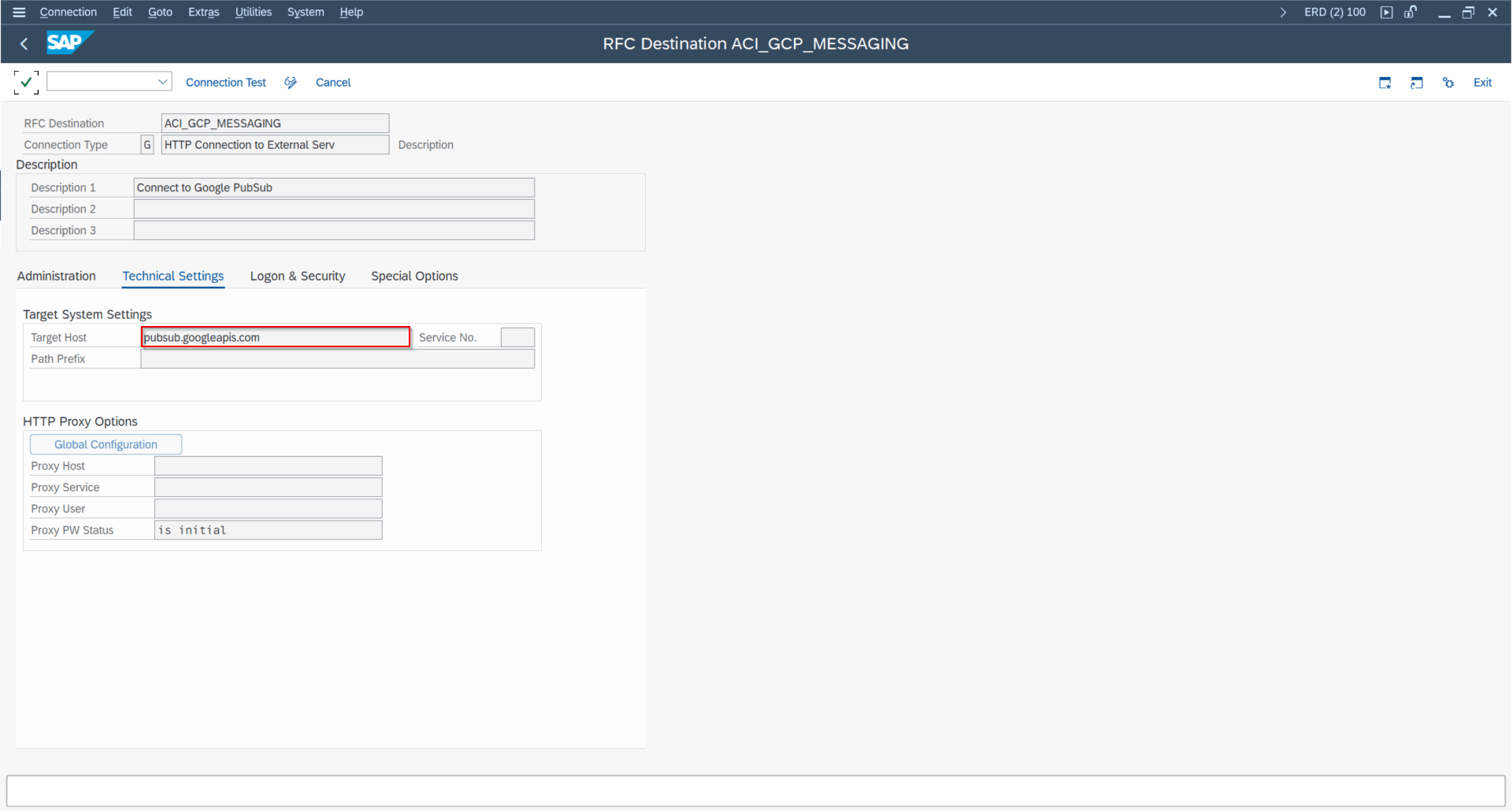 SM59 RFC destination for Google OAuth
