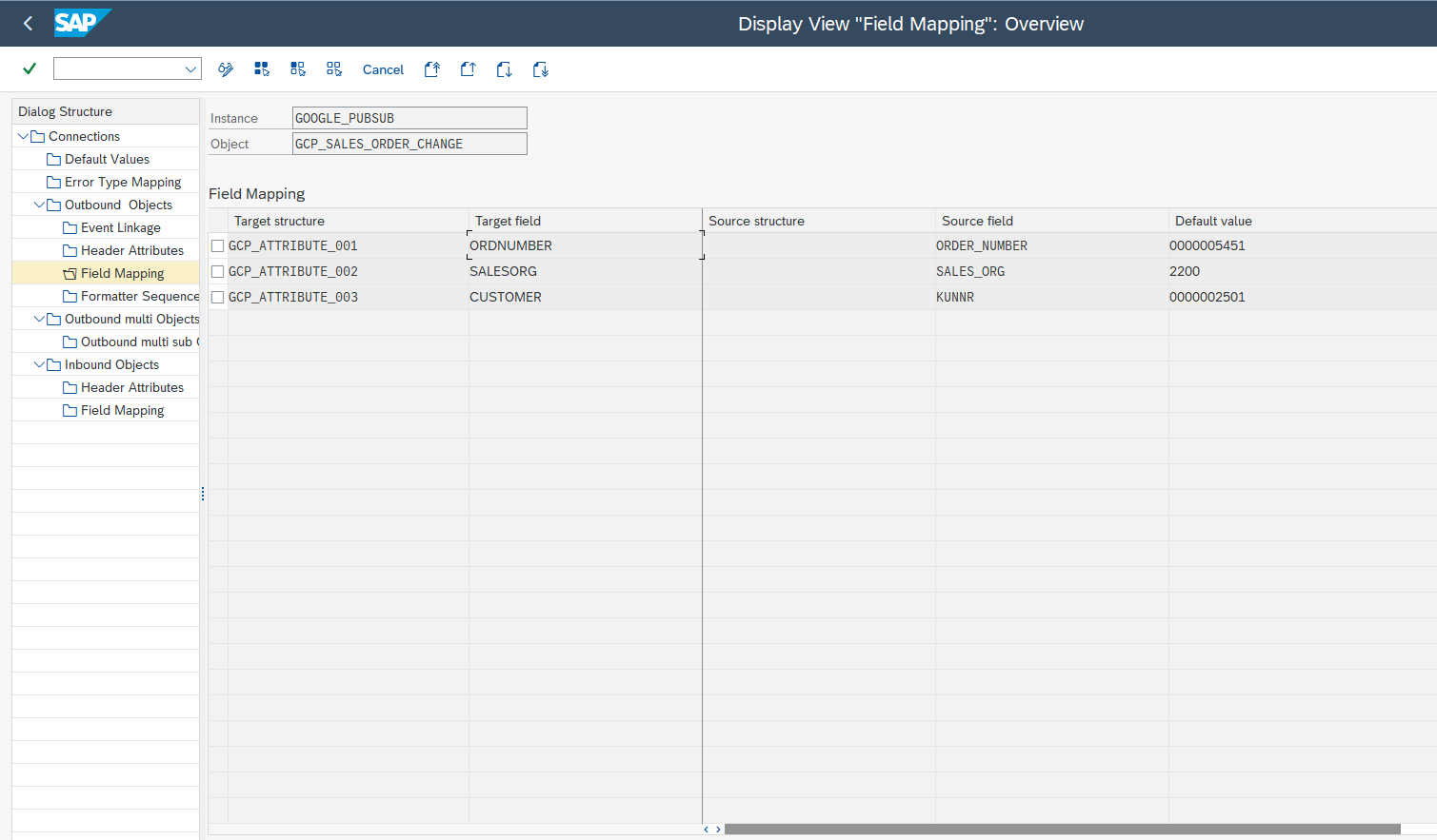Google Pub/Sub custom message attributes configuration