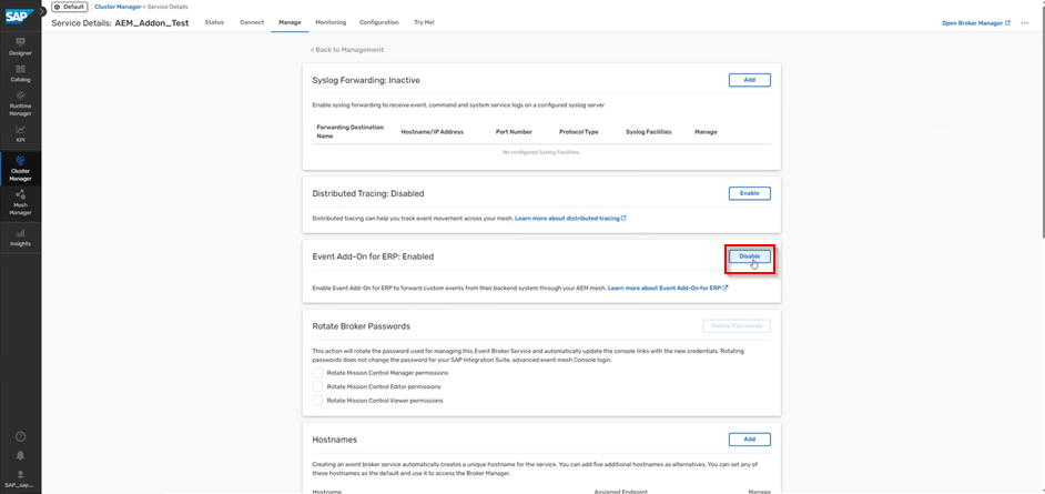 AEM activation in Cluster Manager