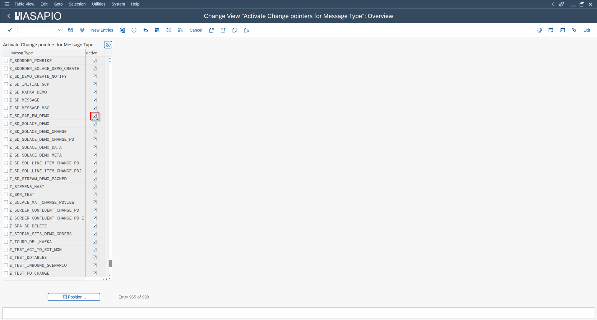 Solace message type configuration