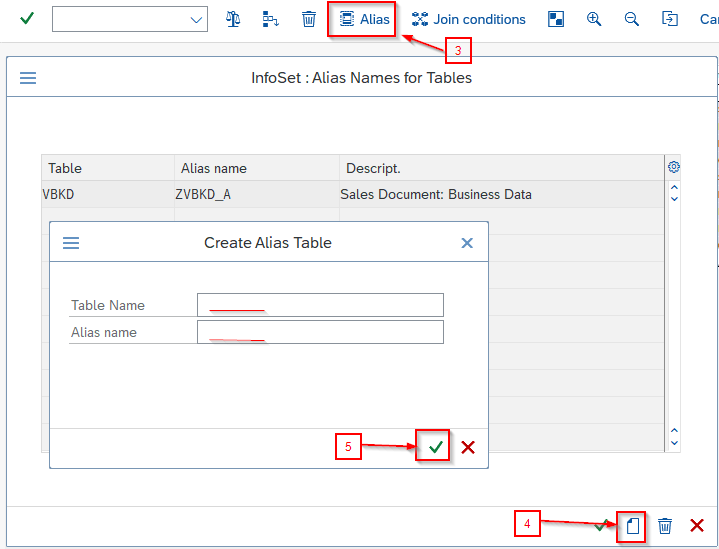 Join Builder — creating a new alias table