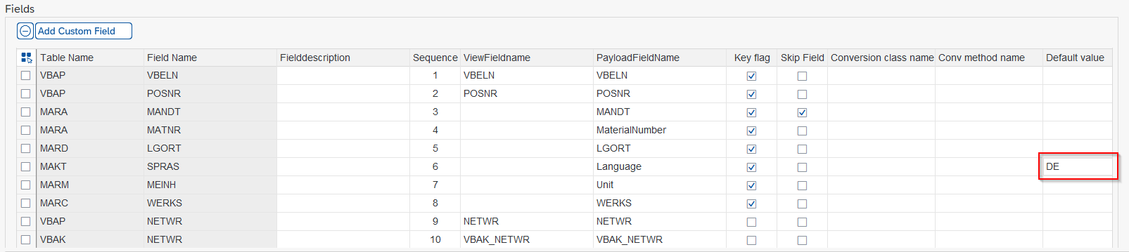Payload Designer — field default value