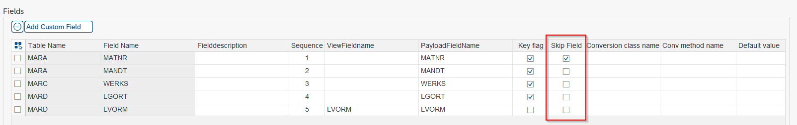 Payload Designer — skip field