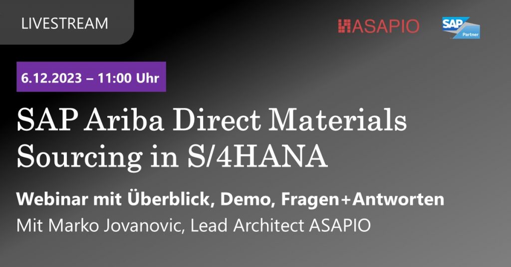 SAP Ariba Direct Materials Sourcing