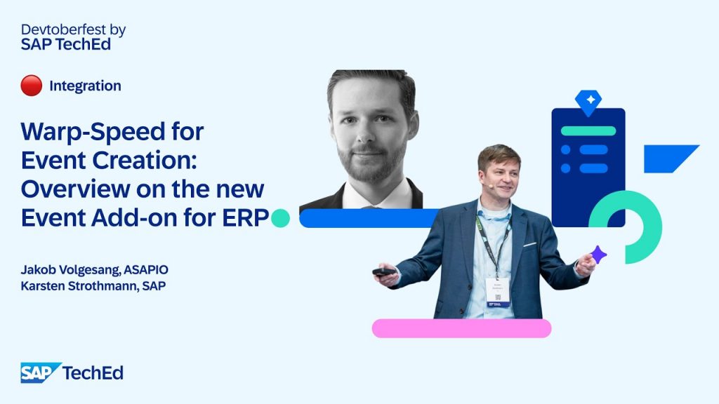Banner for ASAPIO's session in SAP's 2025 Devtoberfest